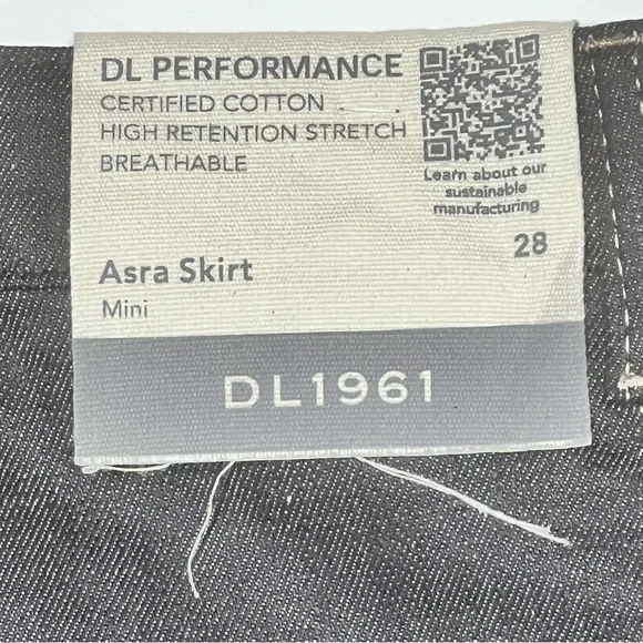 DL1961 Asra Mini Skirt Indigo size Med 28 NWT - Picture 5 of 13